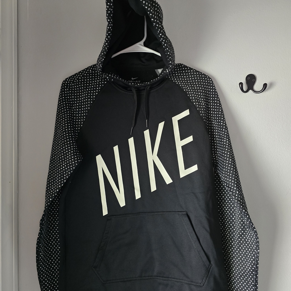 Nike Black and White Hoodie